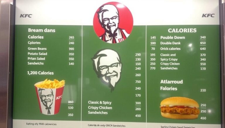 KFC Menu Calories