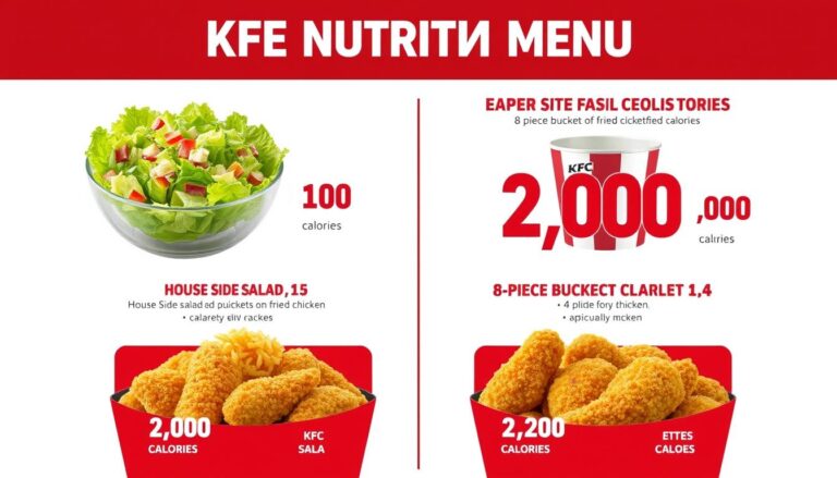 KFC Nutrition Menu