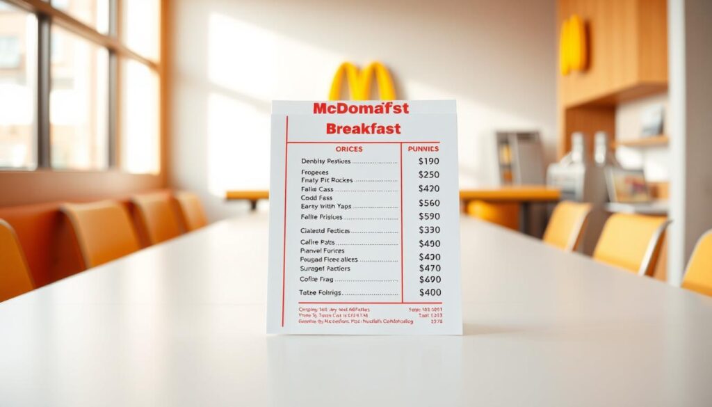 McDonald's breakfast prices