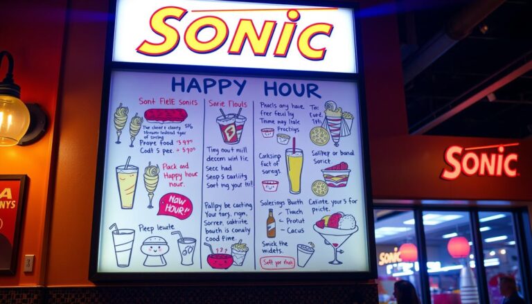 Sonic Happy Hour Menu