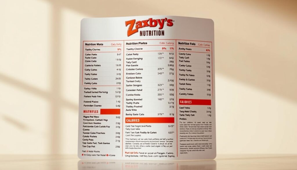 Zaxby's Nutrition Menu Calorie Awareness