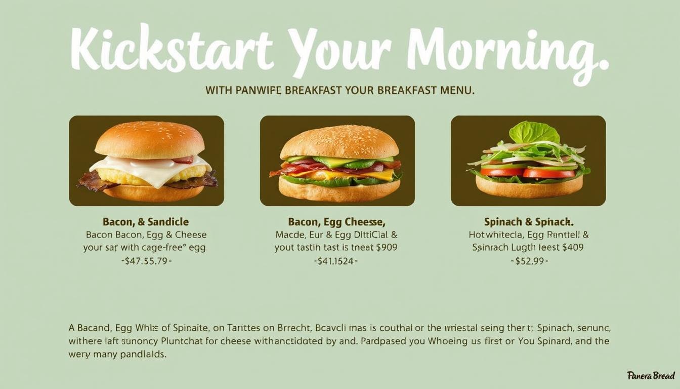 panera bread breakfast menu