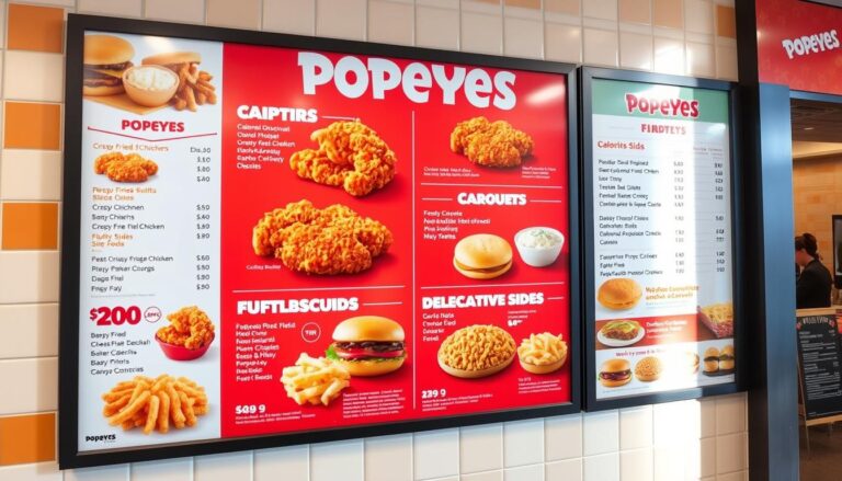 popeyes nutrition menu